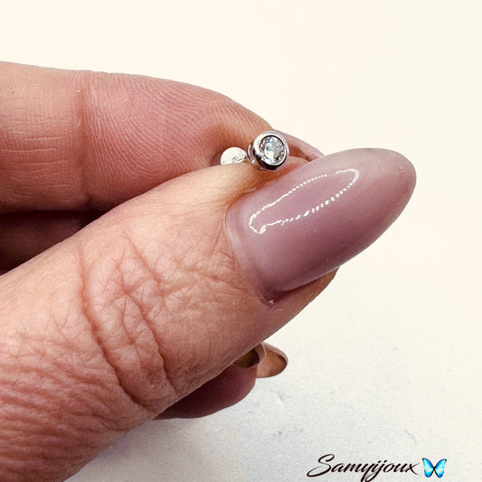 Piercing zircone 3mm cipollotto - by Samyijoux