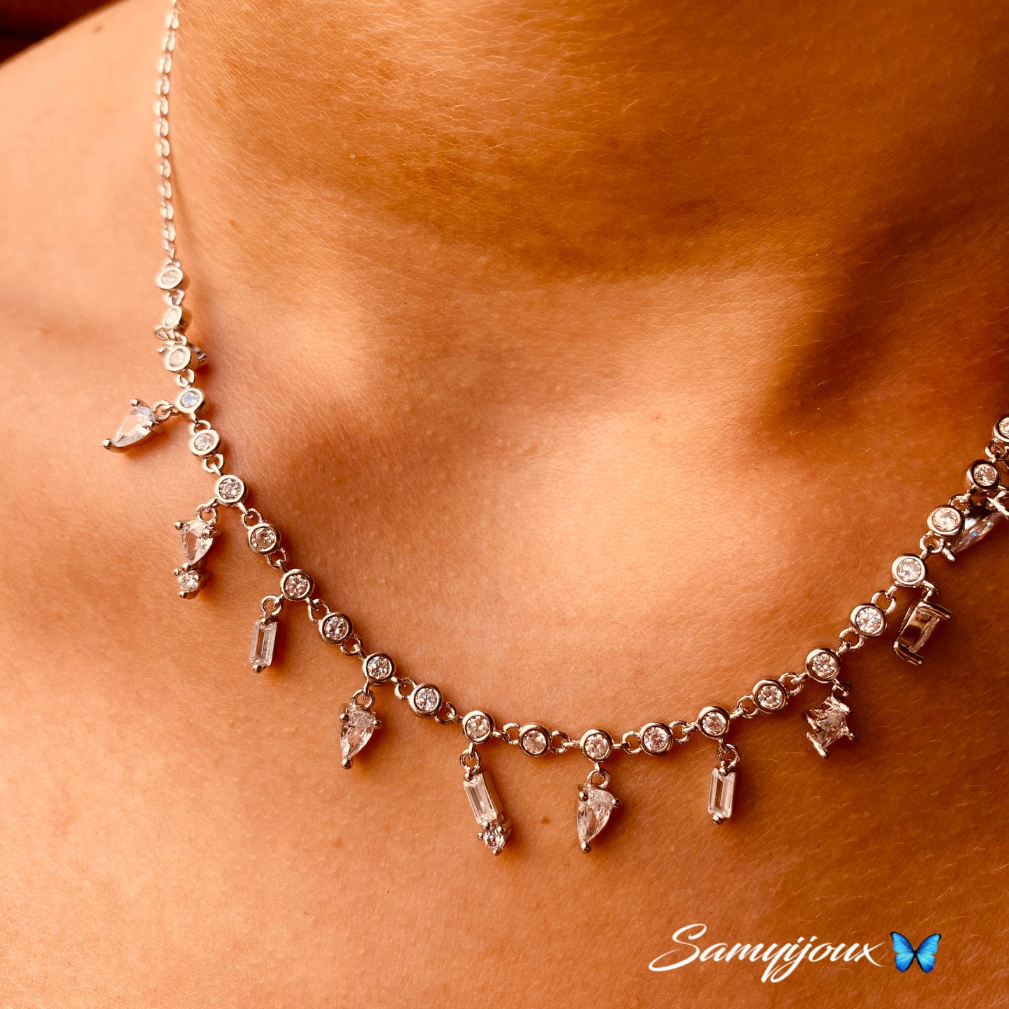 Collana Chocker zirconi multiforma - by Samyijoux