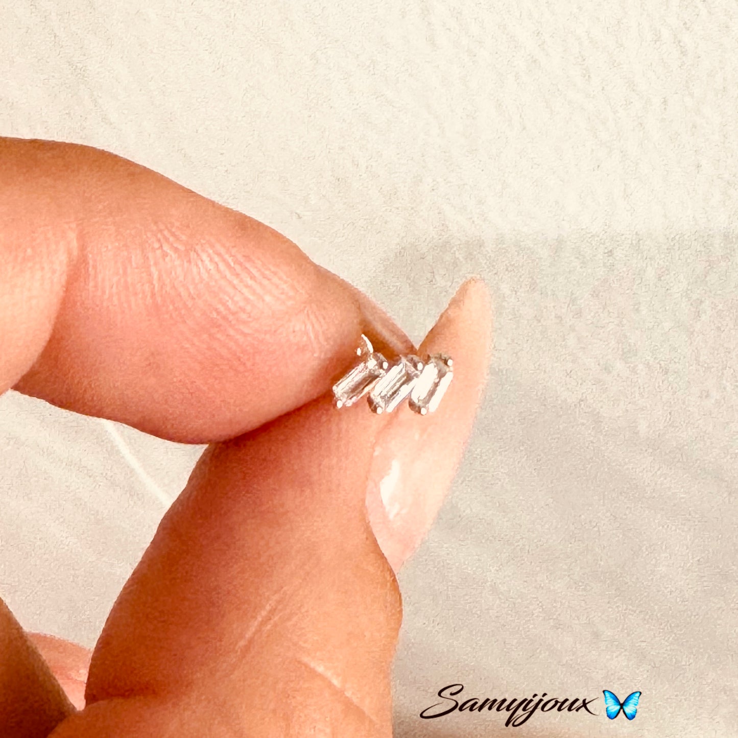 Piercing con zirconi baguette - by Samyijoux